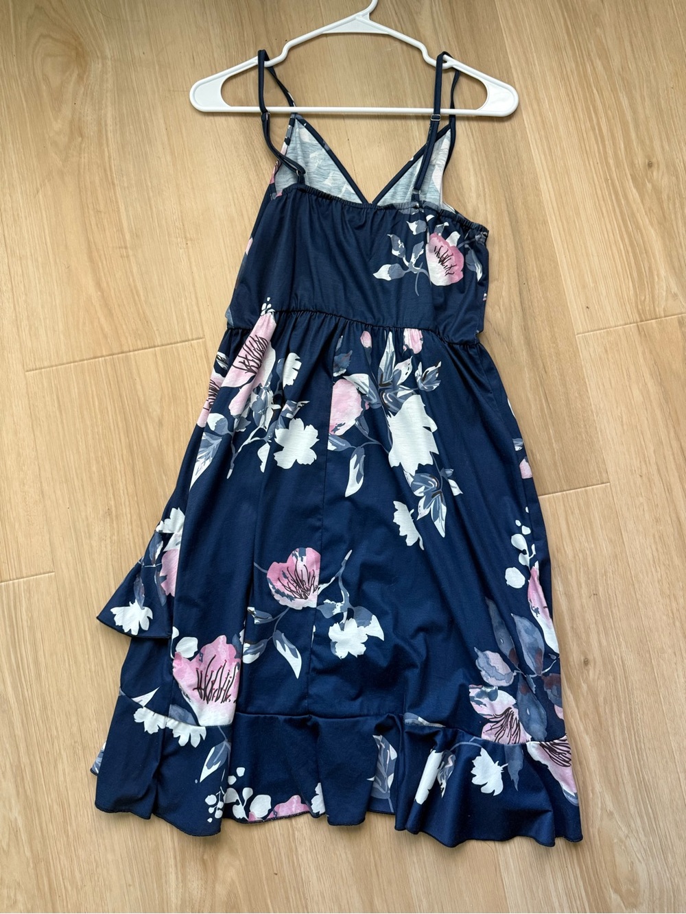 Navy Floral Ruffle Sundress - Picture 2 of 2